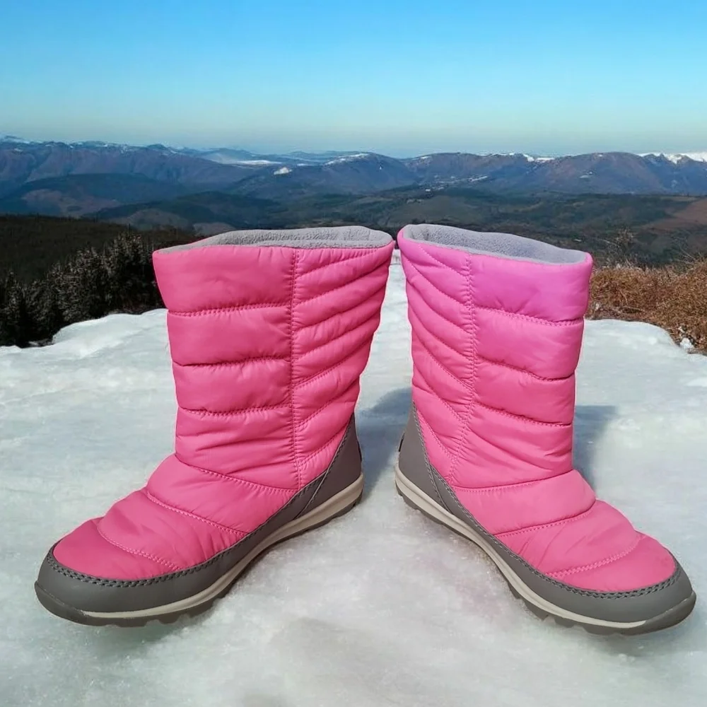 Sorel Boots Womens 6 Pink Quilted Winter Snow Rain Waterproof Insulation Boot